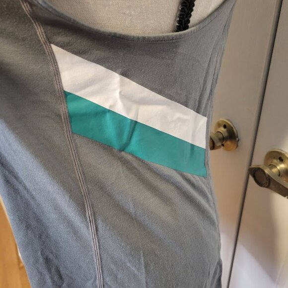 Nike Dri-FIT Sleeveless Tank Top – Size Medium, Gray with Teal & White Accents - Picture 2 of 5